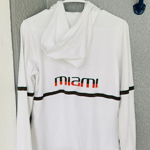 Adidas Miami Hurricanes Full Zip Clima Lite Performance Jacket College Sz S/M - Picture 11 of 14